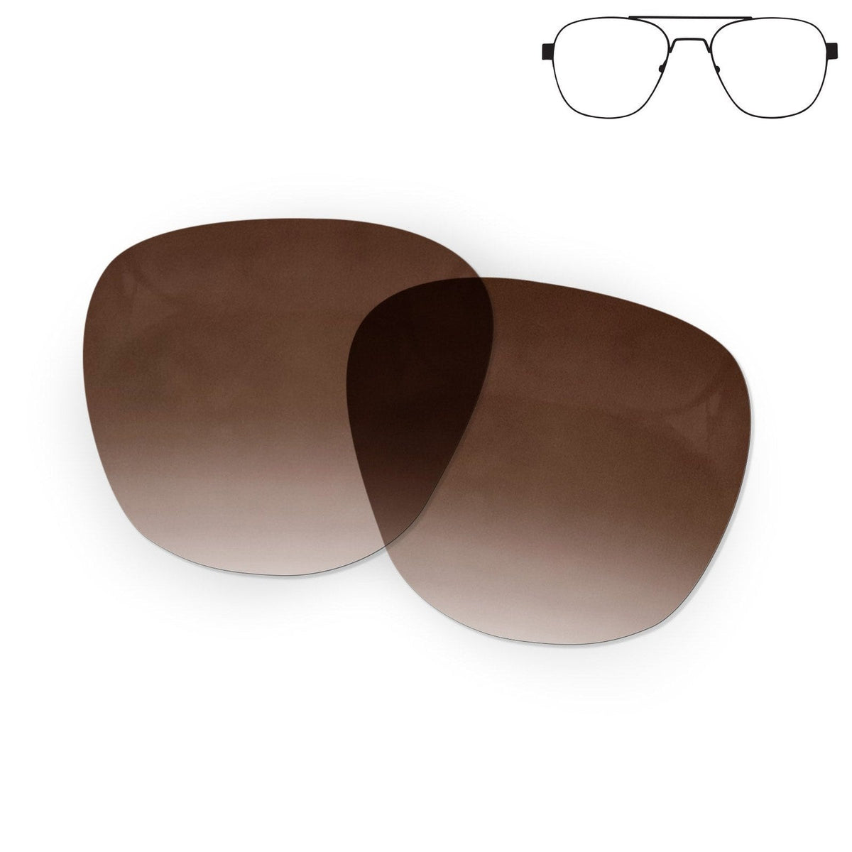 Flying Eyes Peregrine Titanium replacement lens - standard frame gradient copper