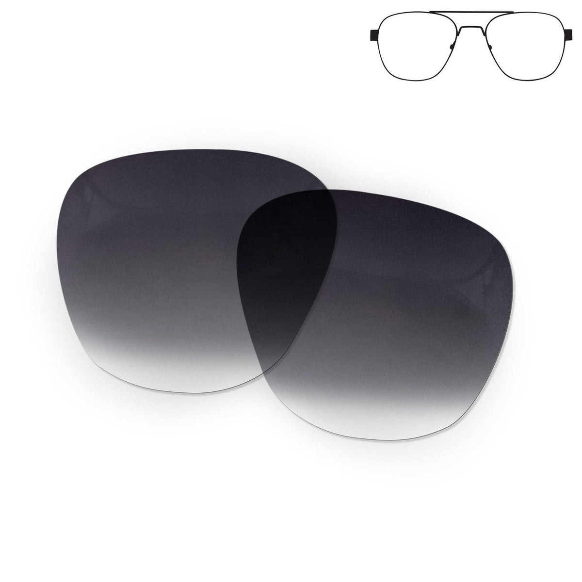 Flying Eyes Peregrine Titanium replacement lens - standard frame gradient gray