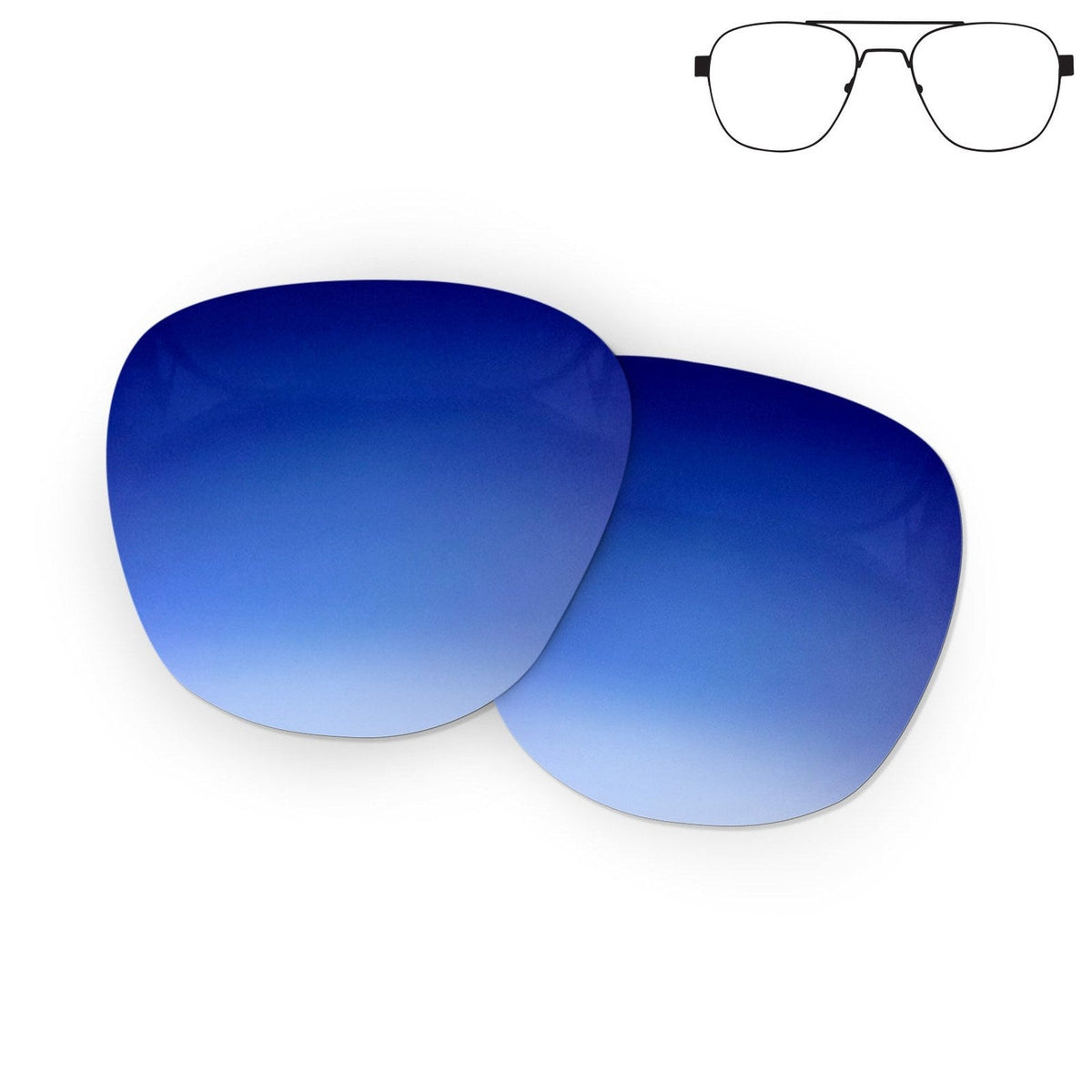 Flying Eyes Peregrine Titanium replacement lens - standard frame gradient mirrored sapphire