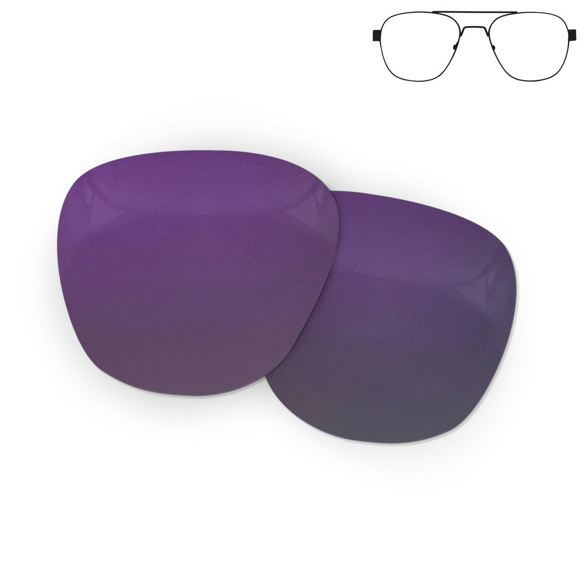 Flying Eyes Peregrine Titanium replacement lens - standard frame mirrored amethyst