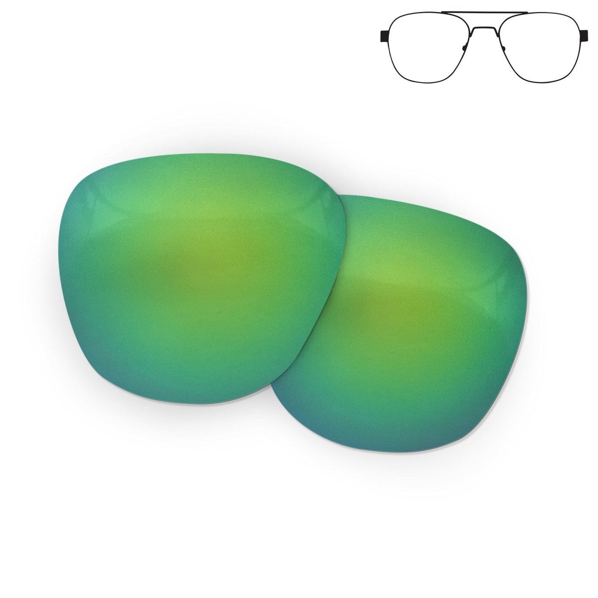 Flying Eyes Peregrine Titanium replacement lens - standard frame mirrored emerald