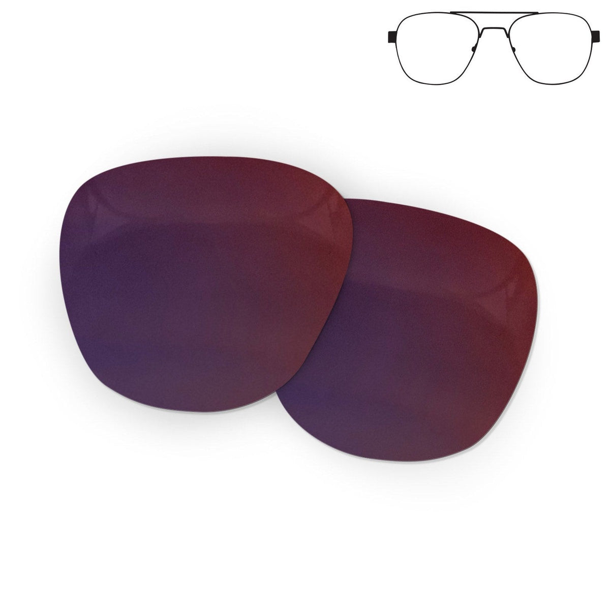 Flying Eyes Peregrine Titanium replacement lens - standard frame mirrored sunset