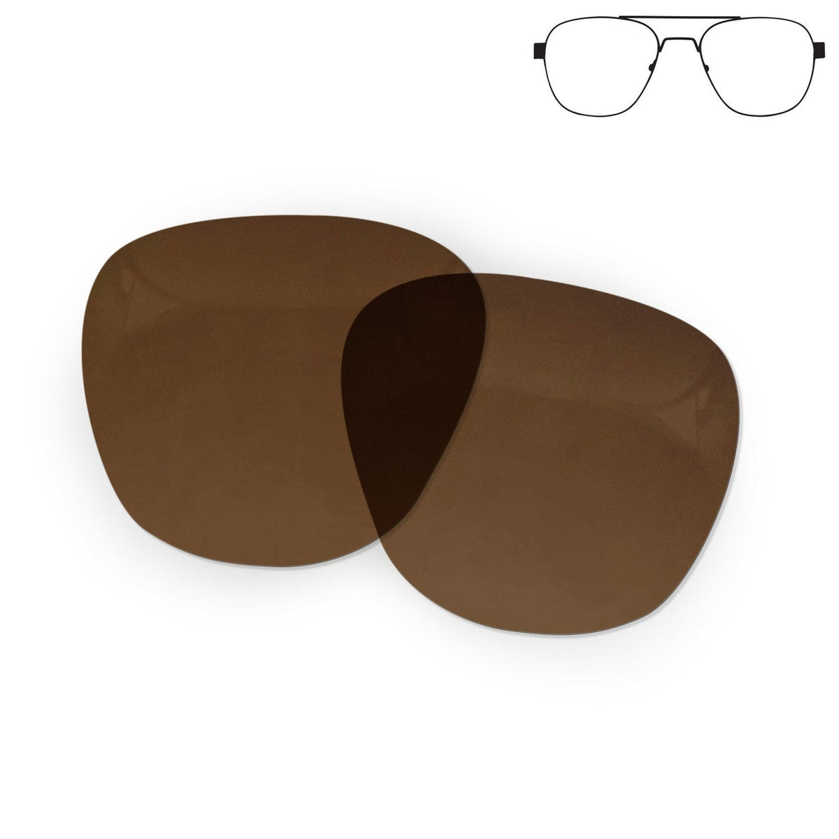 Flying Eyes Peregrine Titanium replacement lens - standard frame polarized solid copper