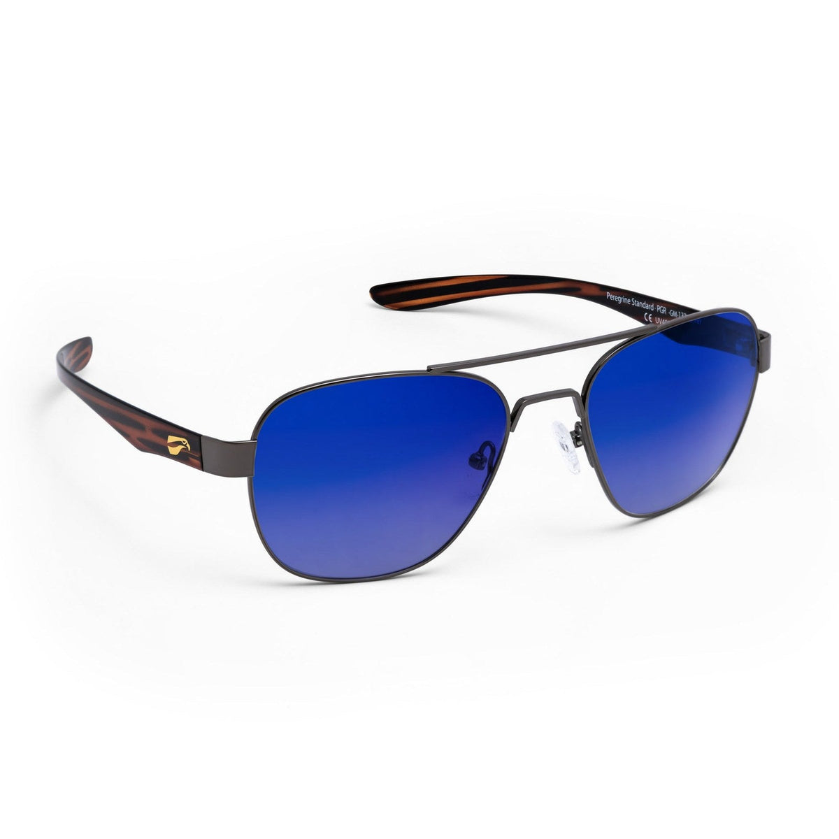 flying eyes peregrine titanium standard glossy gun metal gradient mirrored sapphire