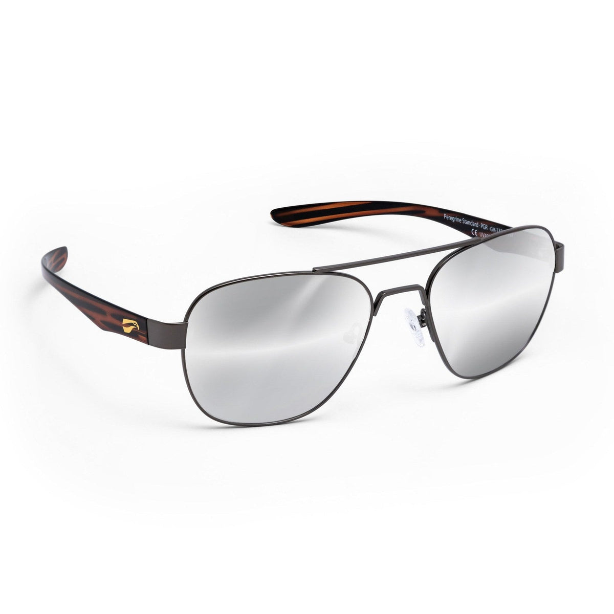 flying eyes peregrine titanium standard glossy gun metal mirrored onyx