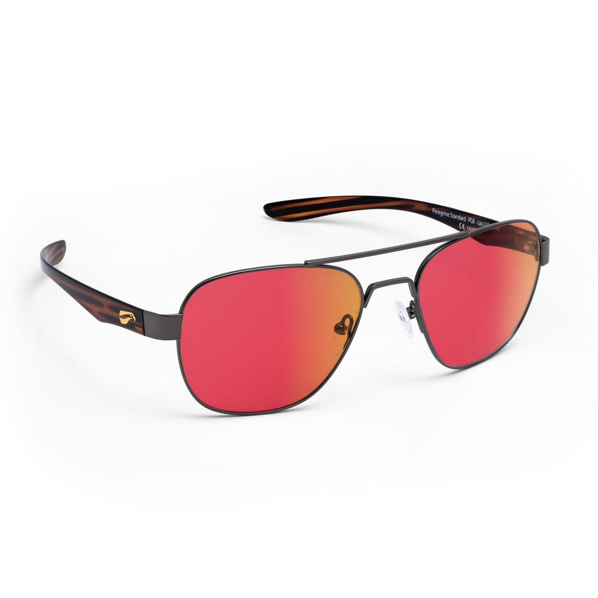 flying eyes peregrine titanium standard glossy gun metal mirrored sunset