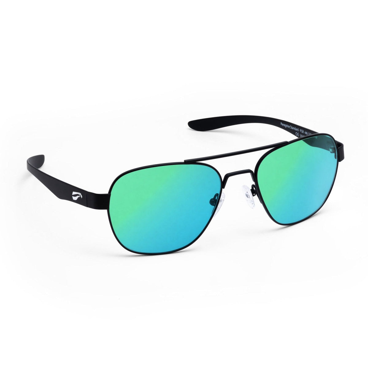 flying eyes peregrine titanium standard matte black mirrored emerald