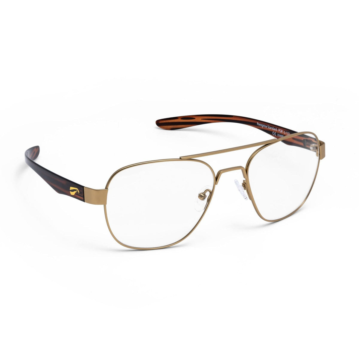 flying eyes peregrine titanium standard matte gold clear