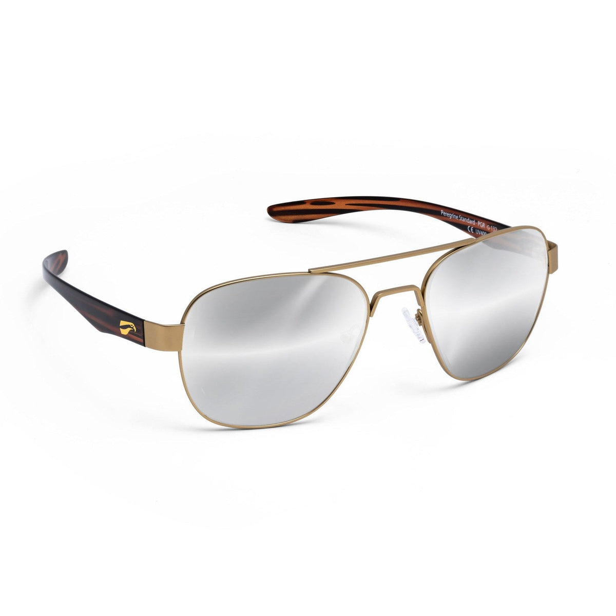 flying eyes peregrine titanium standard matte gold mirrored onyx