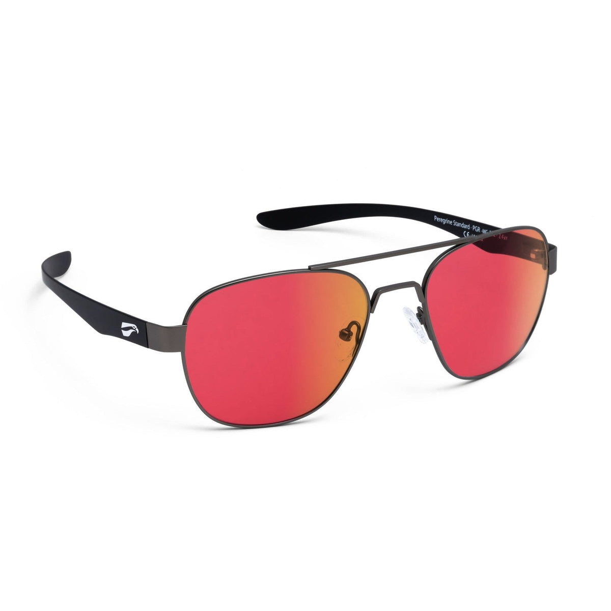flying eyes peregrine titanium standard matte gun metal mirrored sunset