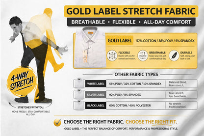 mens pilot shirt gold label stretch fabric breathable flexible aviation uniform shirt 4 way stretch pilot shirt