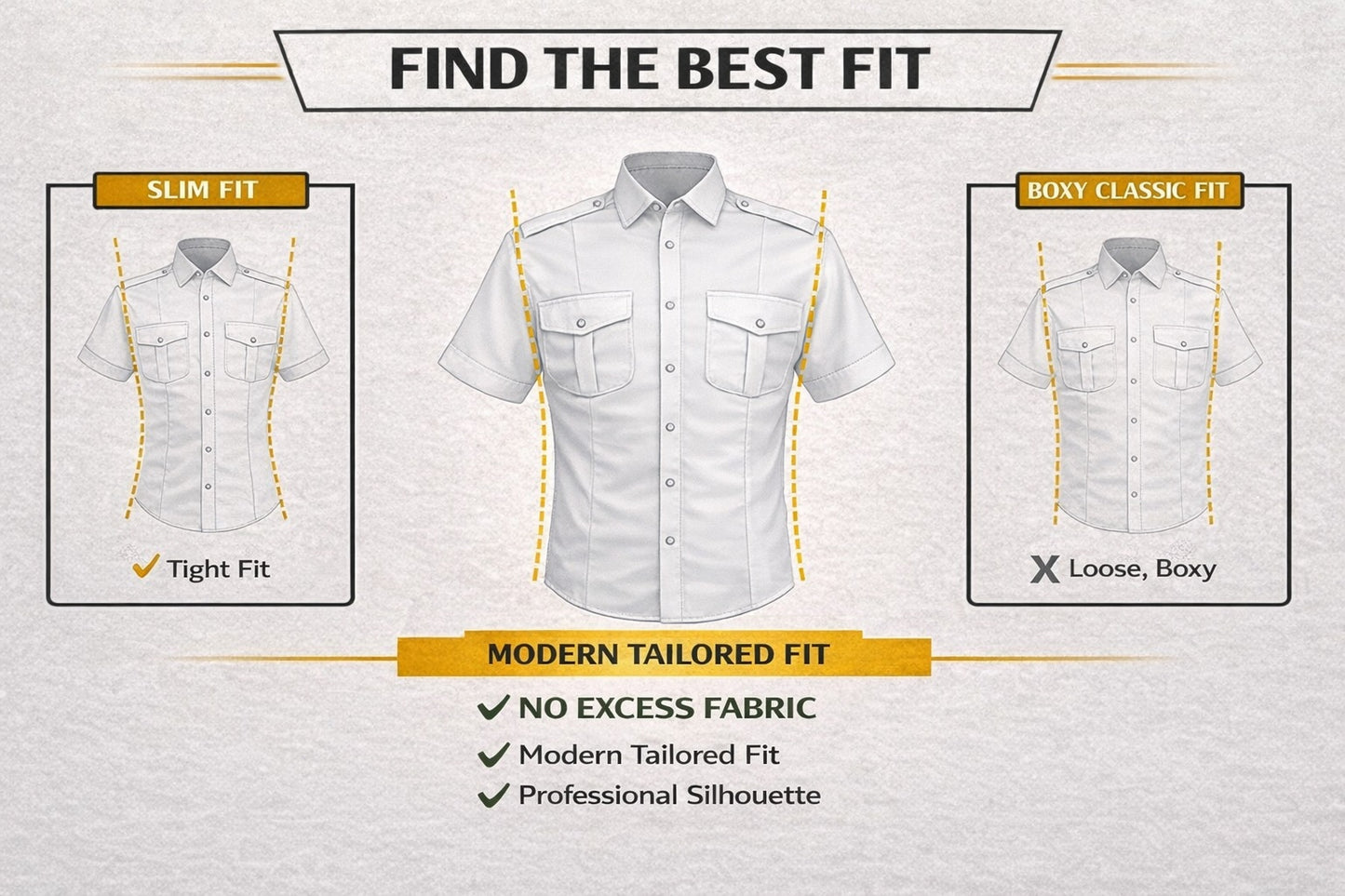 mens pilot shirt modern fit comparison slim vs classic pilot shirt tailored aviation uniform shirt