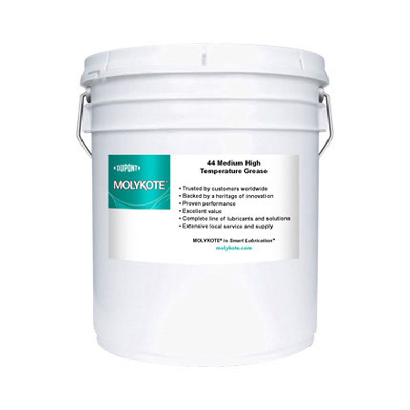 MOLYKOTE® 44 Medium High-Temperature Grease, 18kg pail, heavy-duty silicone-based grease for high-temperature use