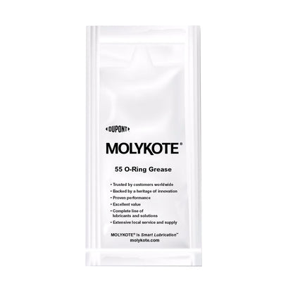 MOLYKOTE® 55 O-Ring Grease, 6g pillow pack, silicone-based grease for O-rings and rubber seals
