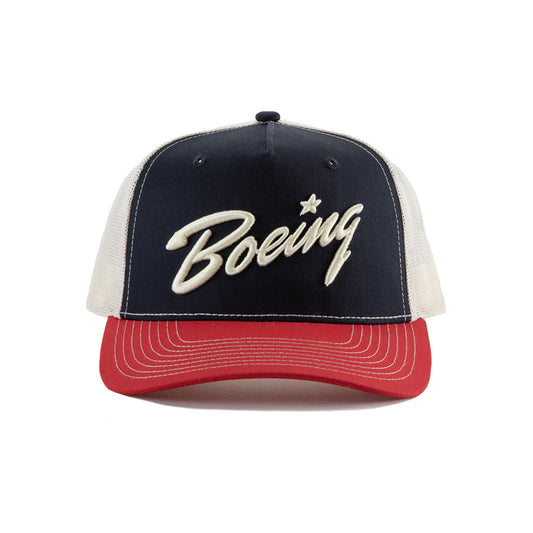 Richardson Boeing Script Logo Trucker Hat