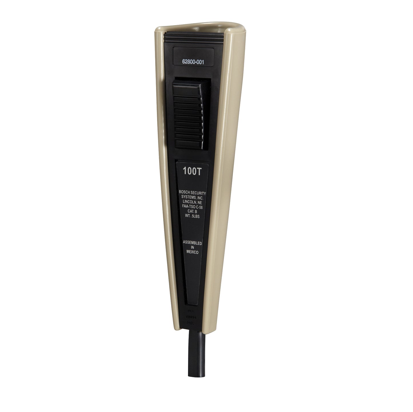 Telex 100T Piper handheld aviation microphone with push-to-talk switch, Close up