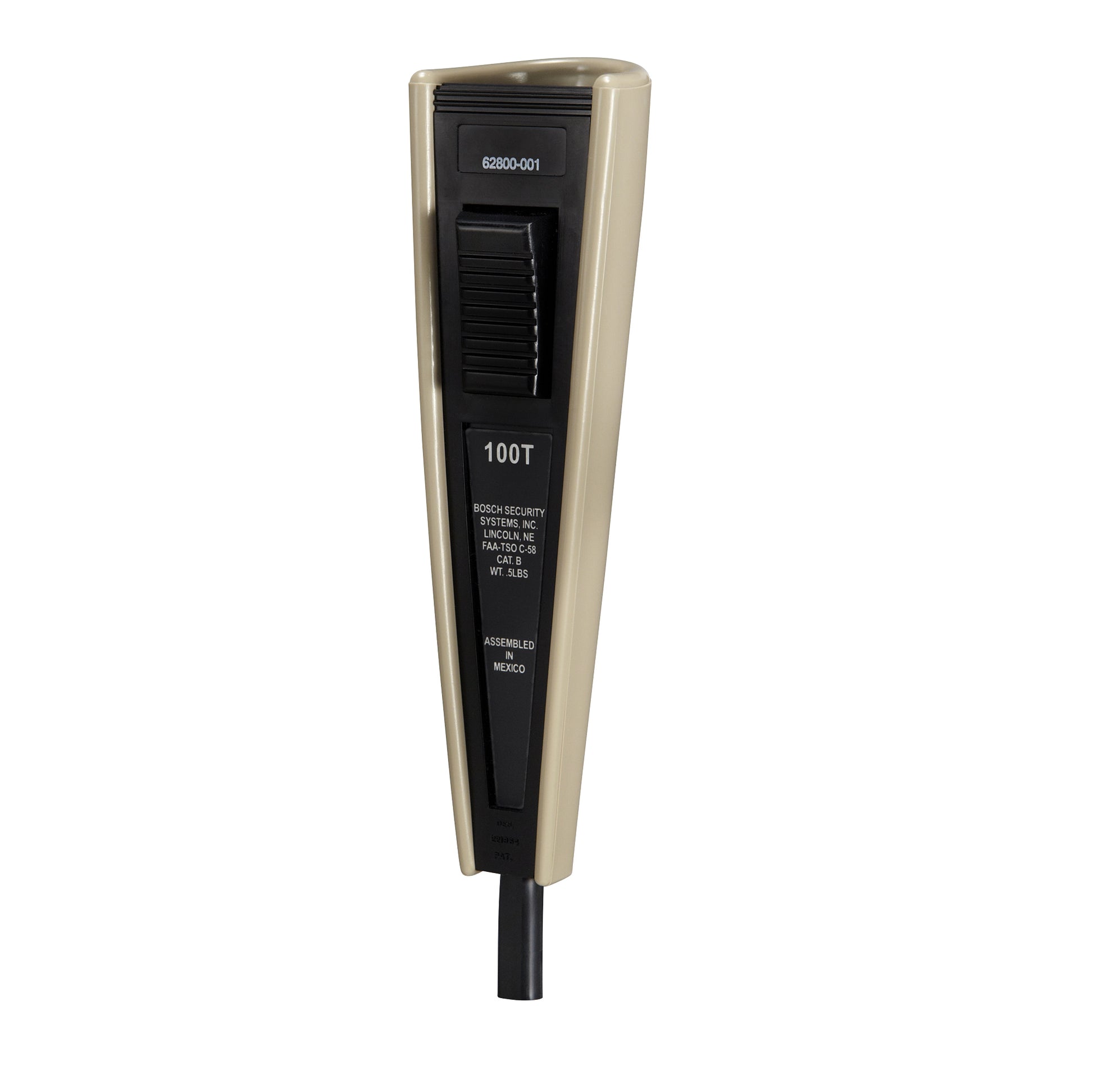 Telex 100T Piper handheld aviation microphone with push-to-talk switch, Close up