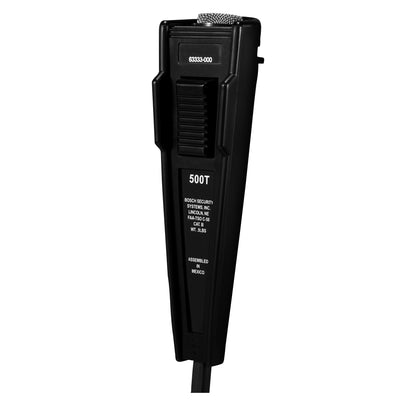 Telex 500T handheld aviation microphone with push-to-talk switch, right angle