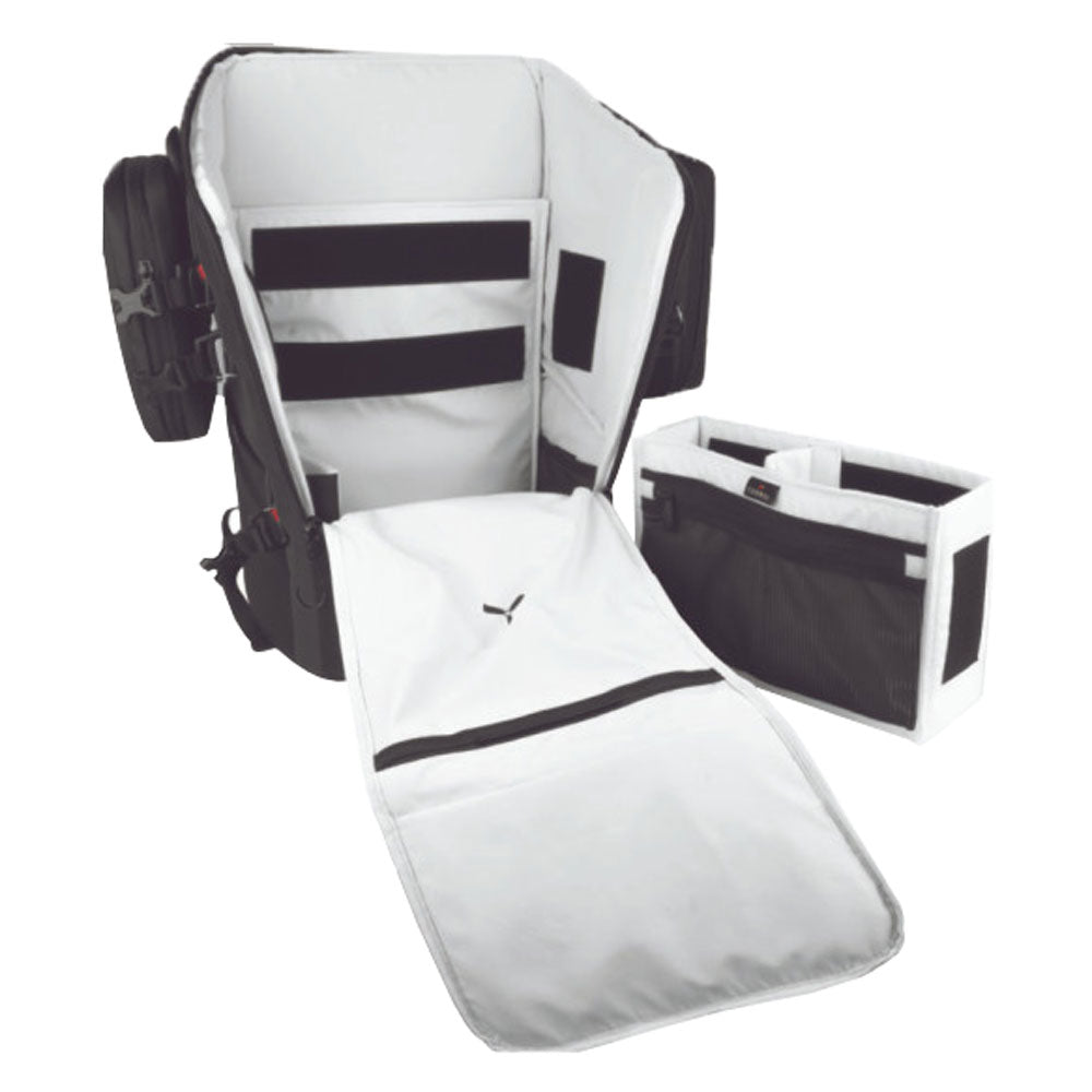 Torvol Urban Drone Carrier Backpack – Full Inside View Showing All Compartments and Sections