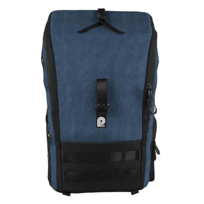 Torvol Urban Drone Carrier Backpack – Back View with Zippers and Attachment Loops, Blue