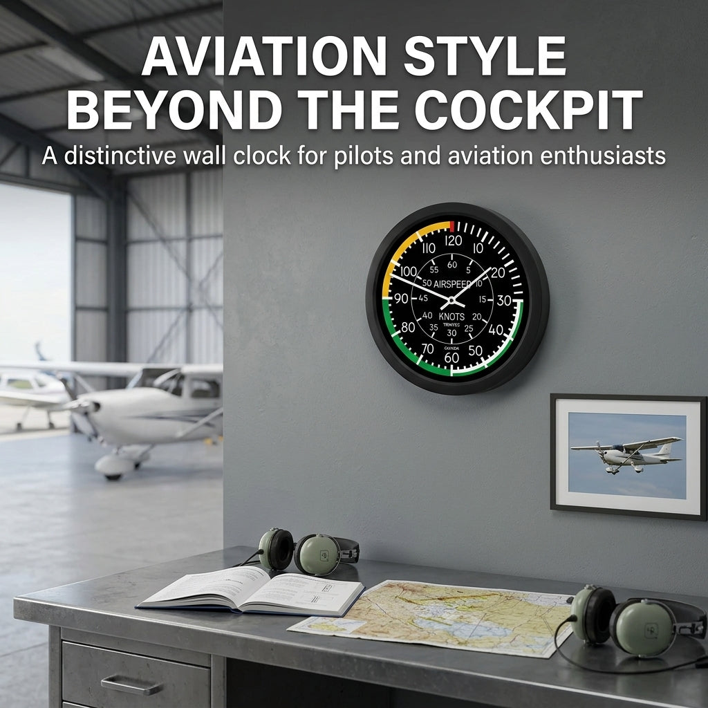 Trintec 2061-10 10-inch airspeed indicator aviation wall clock size and product details