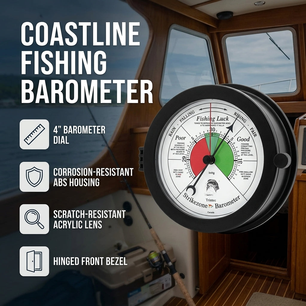 Trintec CC-W-04-FB Coastline Ship's fishing barometer product features