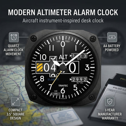 Trintec DM20 modern altimeter desk alarm clock product features