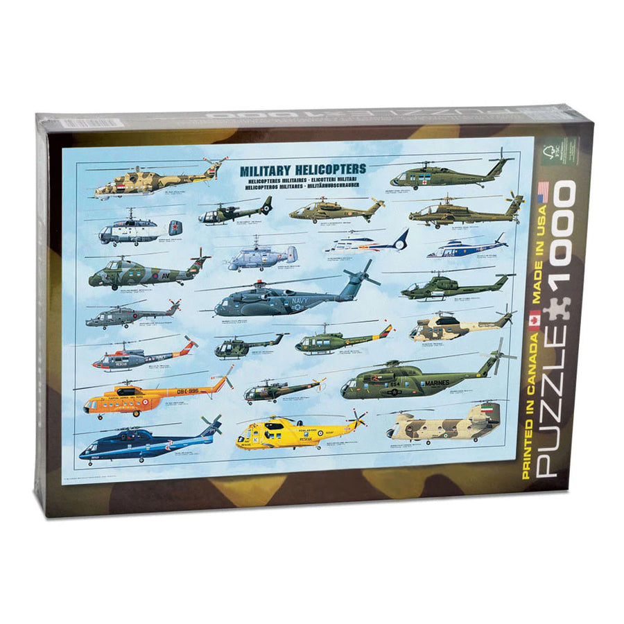 EuroGraphics Military Helicopters 1000-piece aviation jigsaw puzzle