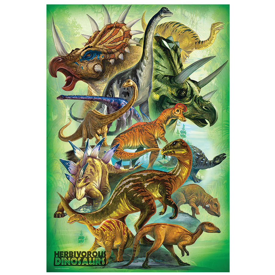 EuroGraphics Herbivorous Dinosaurs 100-piece jigsaw puzzle
