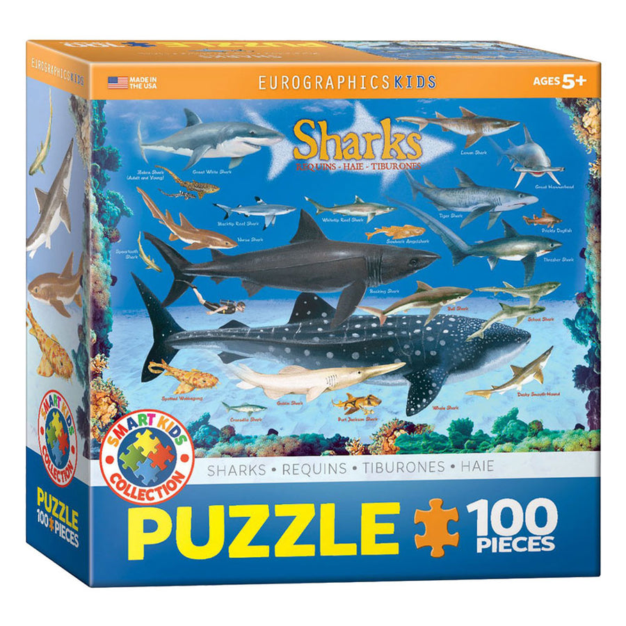 EuroGraphics Sharks 100-piece jigsaw puzzle