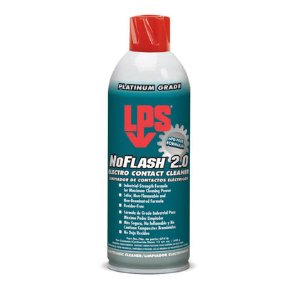 Side view of LPS® NoFlash® 2.0 Contact Cleaner Aerosol with red cap