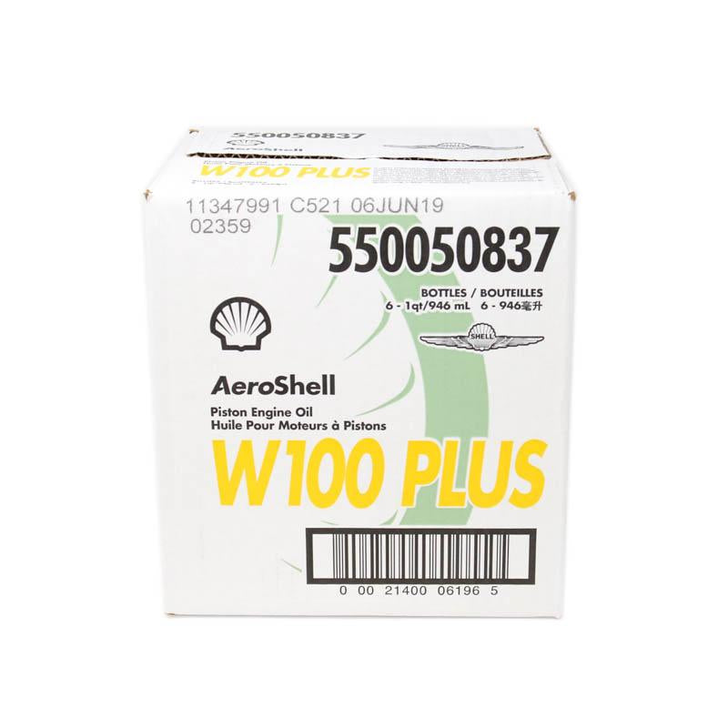 Aeroshell - W100 Plus Piston Engine Oil, With Antiwear | 6 Quart Case