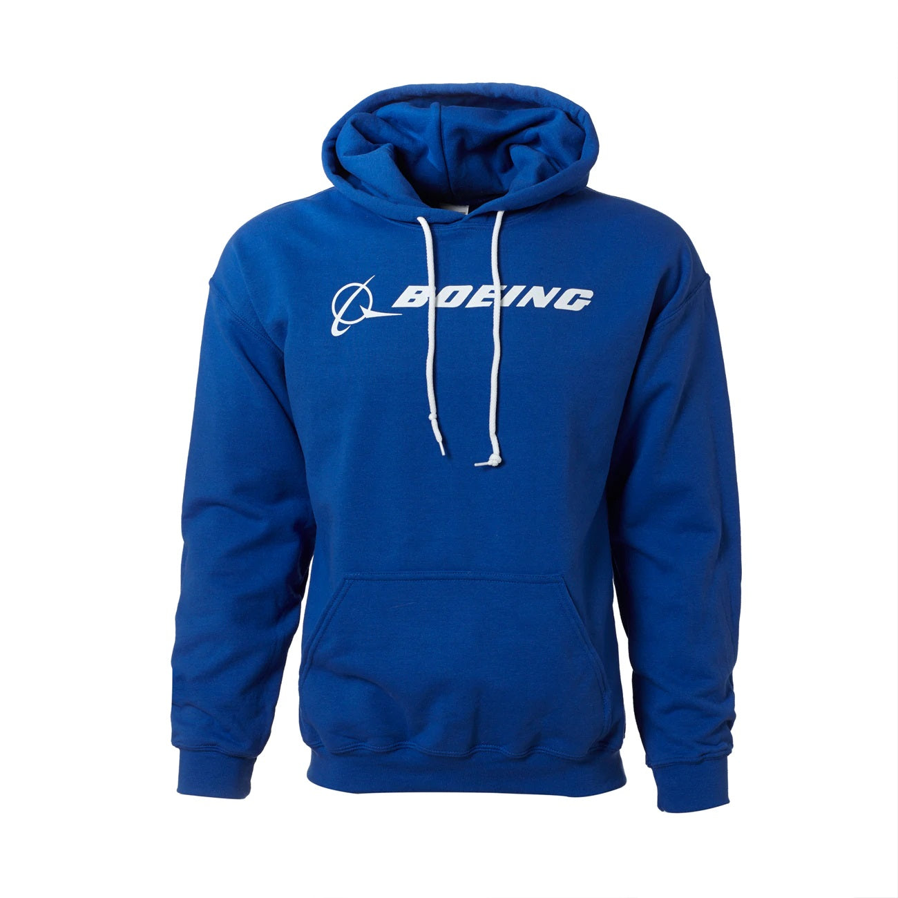 Boeing Signature Logo Hooded Sweatshirt royal blue manufacturer photo - premium Boeing apparel for pilots and fans