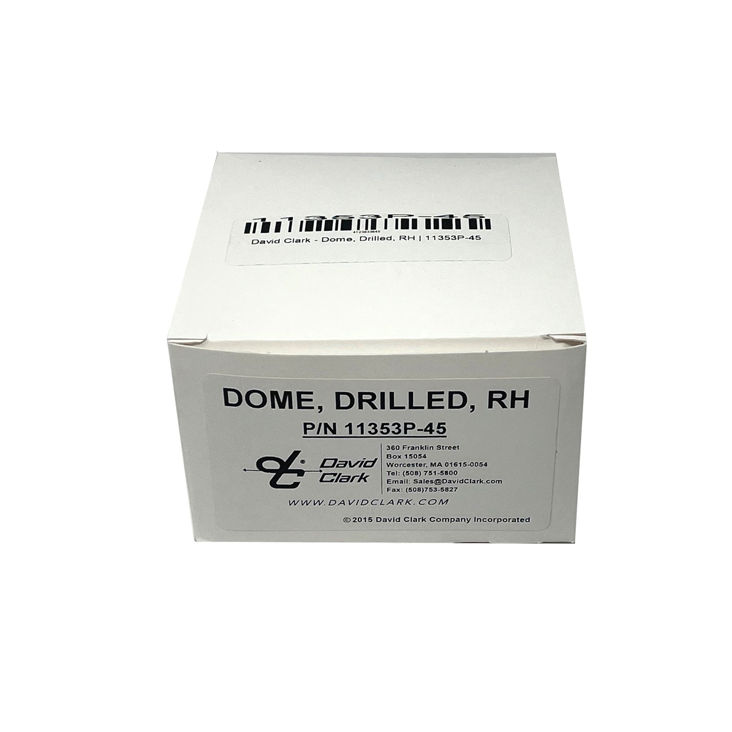 David Clark 11353P-45 Right-Hand Drilled Headset Dome Replacement