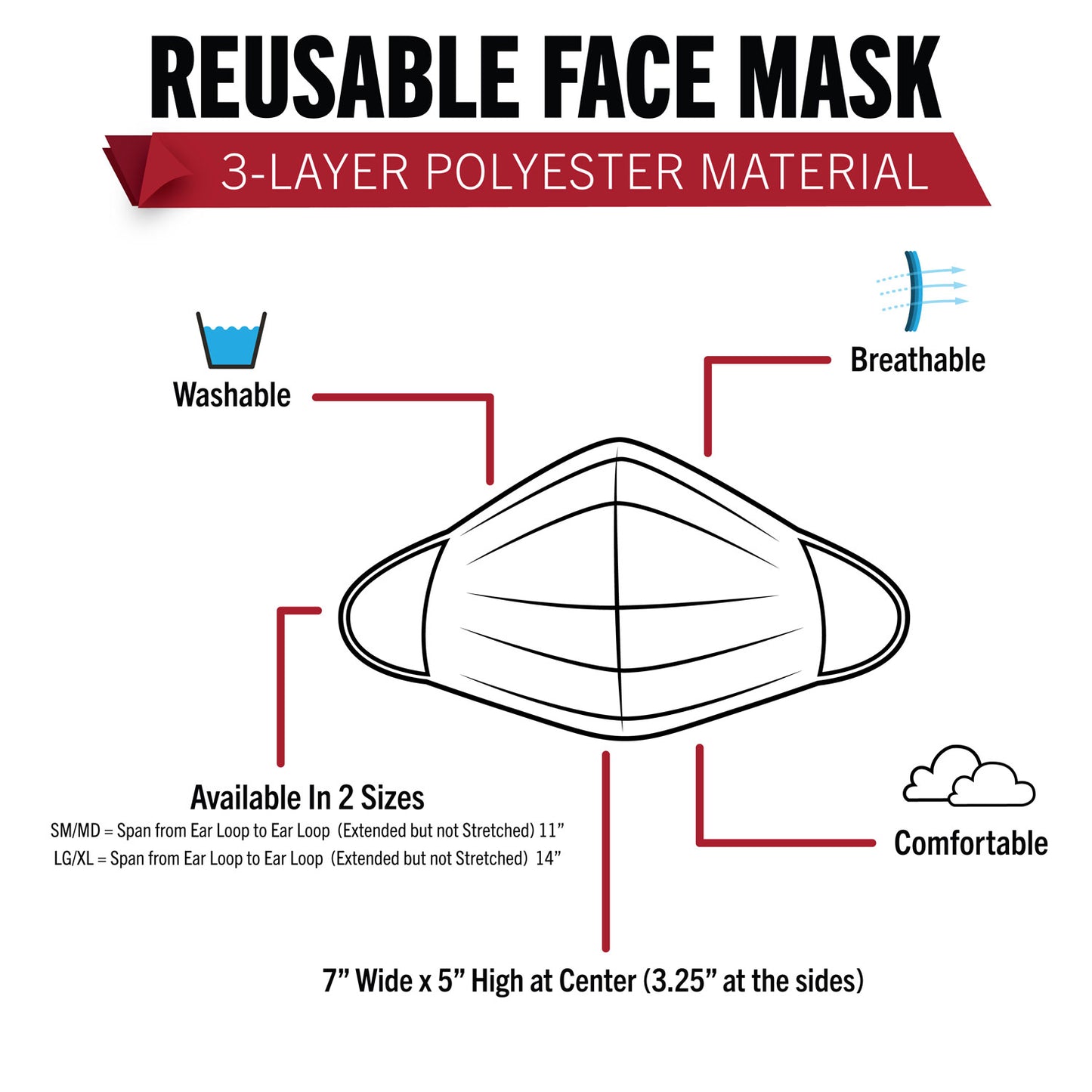Children's Reusable 3 Layer Cloth Face Mask