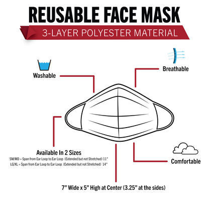 Children's Reusable 3 Layer Cloth Face Mask