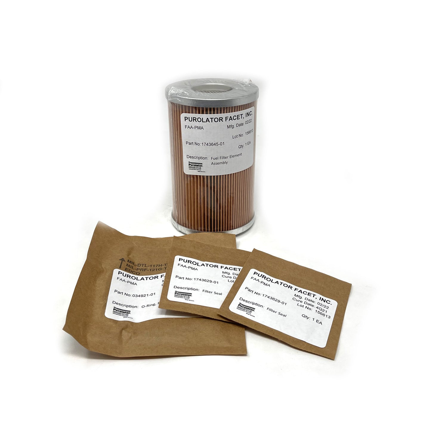 Purolator - Aircraft Filter Element and Seal Kit | 1743645-02