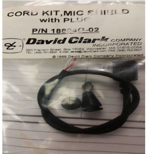 David Clark 18804G-02 Microphone Cord Assembly – 13 Inch Shielded Cable
