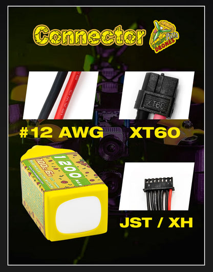 CNHL LiPo Battery – Close-Up of XT60 Connector and Wiring Details