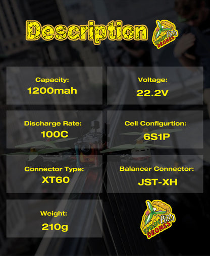 CNHL 1200mAh 22.2V 6S LiPo Battery – High Discharge Performance Overview
