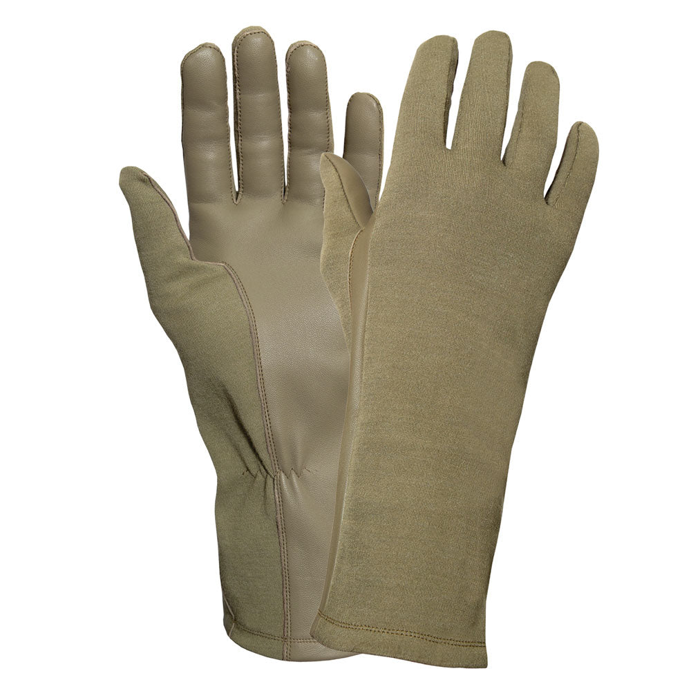 Coyote Brown Flame-Resistant Flight Gloves by Rothco – Military Style