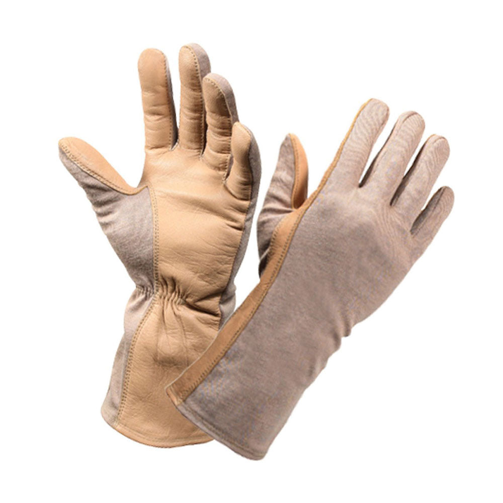 Desert Sand Rothco Flame & Heat Resistant Flight Gloves – Sheepskin Leather