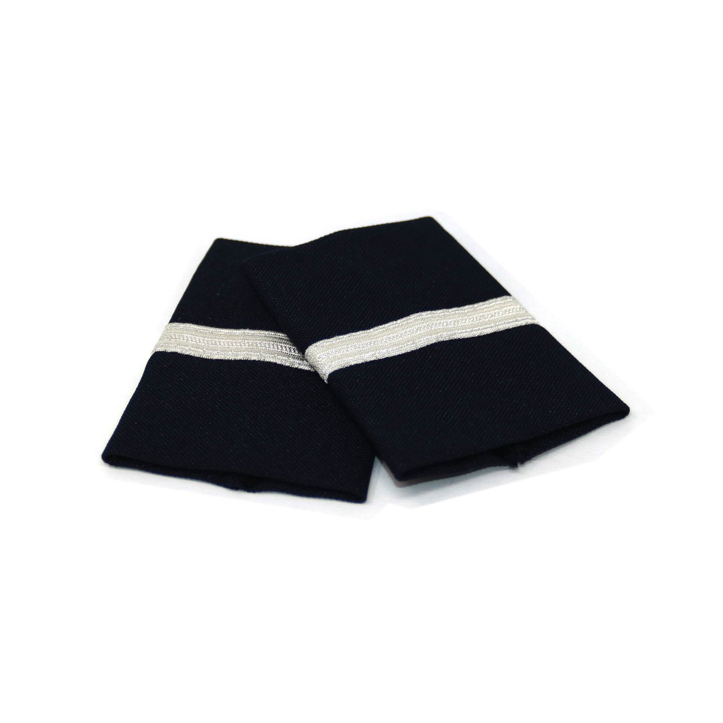 Navy Standard Epaulets - Metallic Silver - 1 Stripe