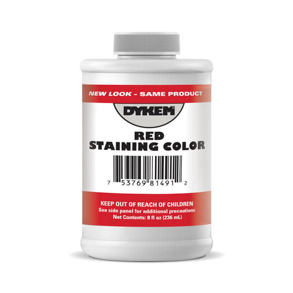DYKEM Red Opaque Staining Color 8 oz brush-in-cap industrial marking stain bottle