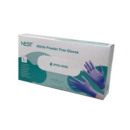nest nitrile powder free nitrile gloves box large blue disposable gloves