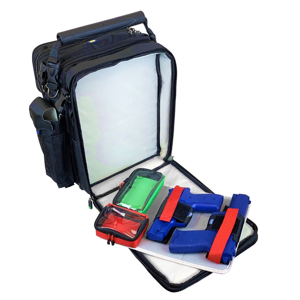 BrightLine Bags® B6 Range Bag (R6 • Range) – Open View with Pouches and Handgun Storage