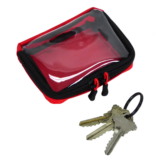 BrightLine Bags® Array 4" x 3"-Short Pouch – Front View with Transparent Lid