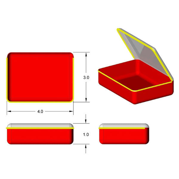 BrightLine Bags® Array 4" x 3"-Short Pouch – Dimensions and Size Diagram