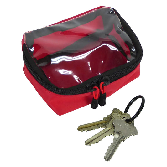 Brightline Bags Array 4x3 Tall pouch front view with transparent lid