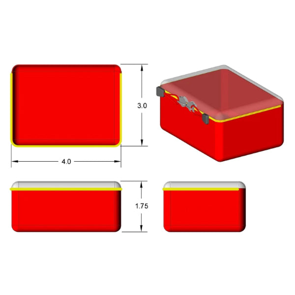 Brightline Bags Array 4x3 Tall pouch dimensions diagram